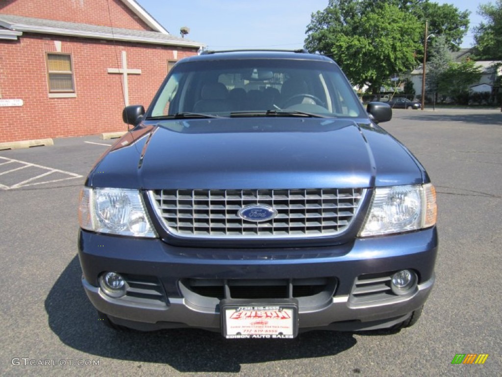 2003 Explorer XLT AWD - True Blue Metallic / Graphite Grey photo #12