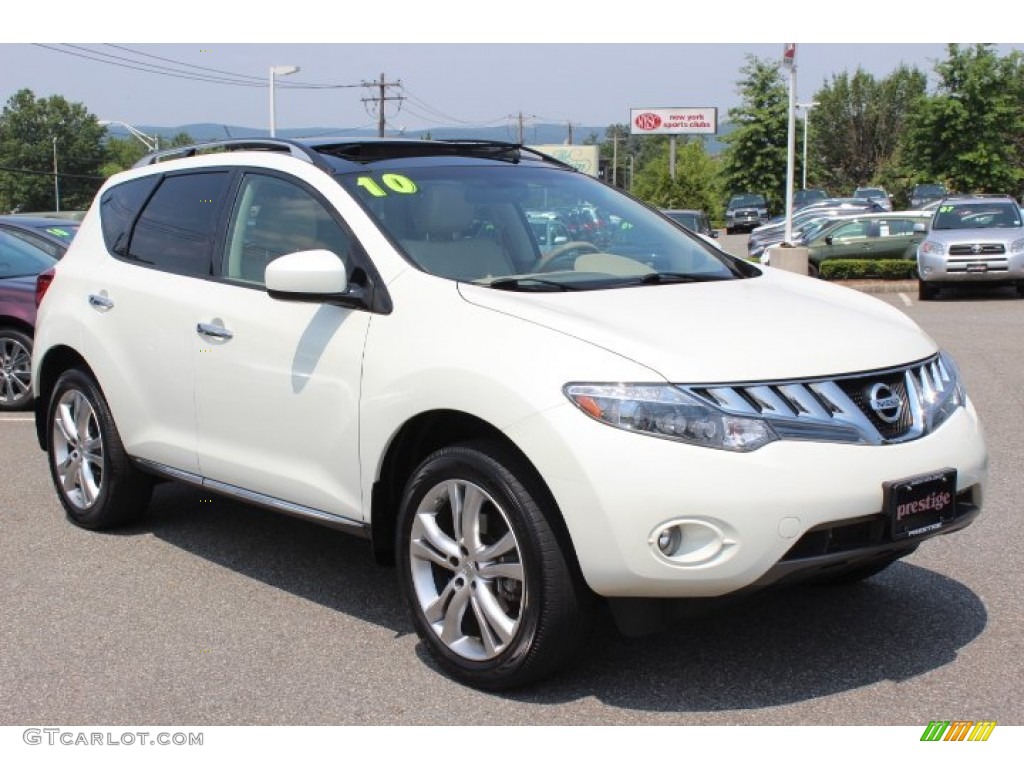 2010 Murano LE AWD - Glacier White Pearl / Beige photo #2
