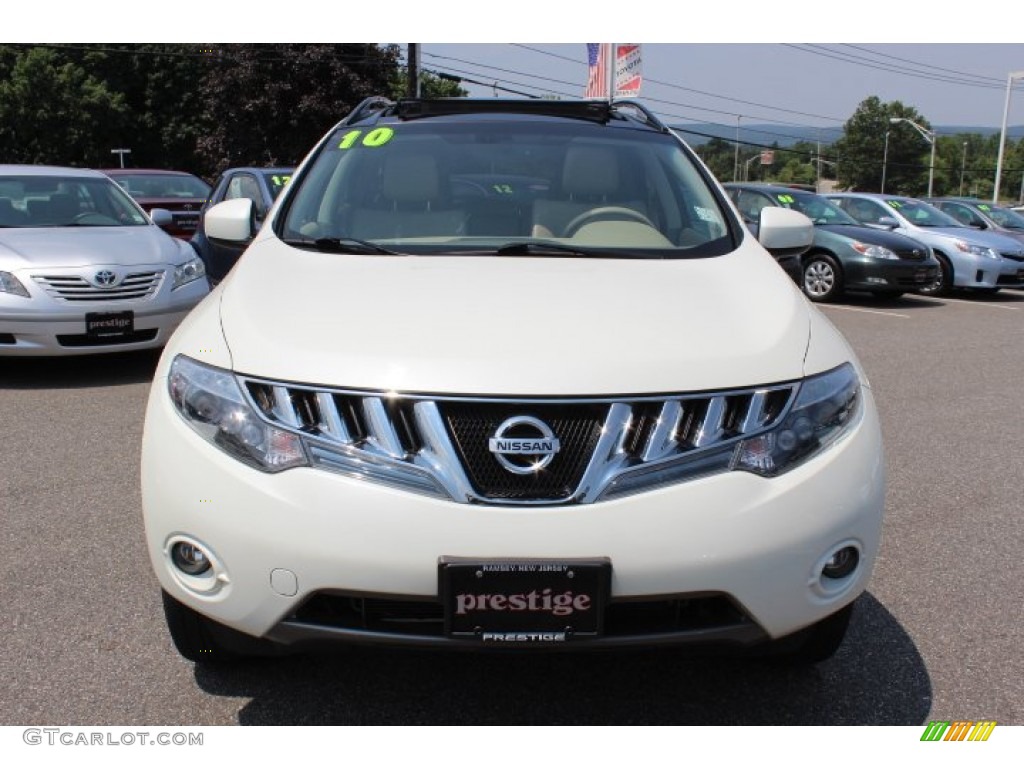 2010 Murano LE AWD - Glacier White Pearl / Beige photo #3