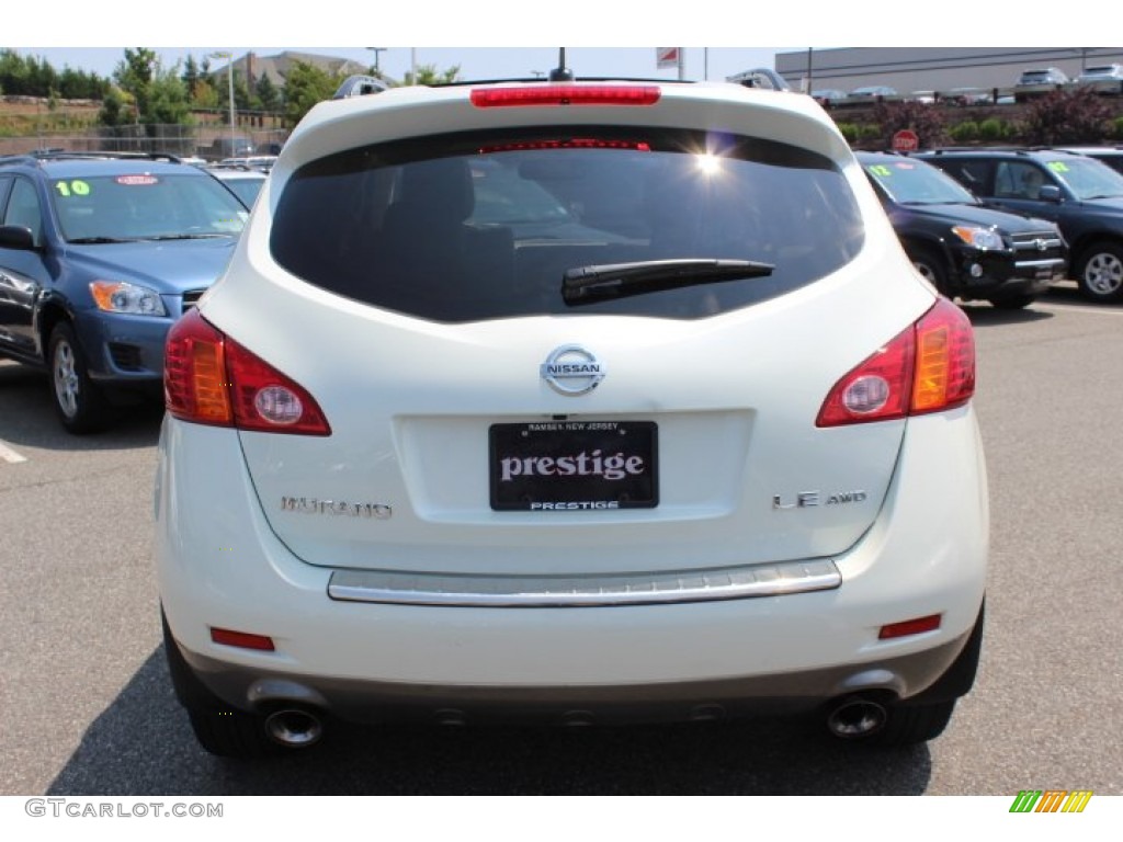 2010 Murano LE AWD - Glacier White Pearl / Beige photo #6
