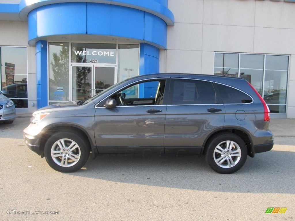 2011 CR-V EX 4WD - Urban Titanium Metallic / Black photo #2