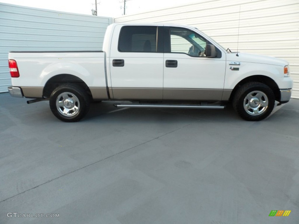 2006 F150 XLT SuperCrew - Oxford White / Tan photo #2