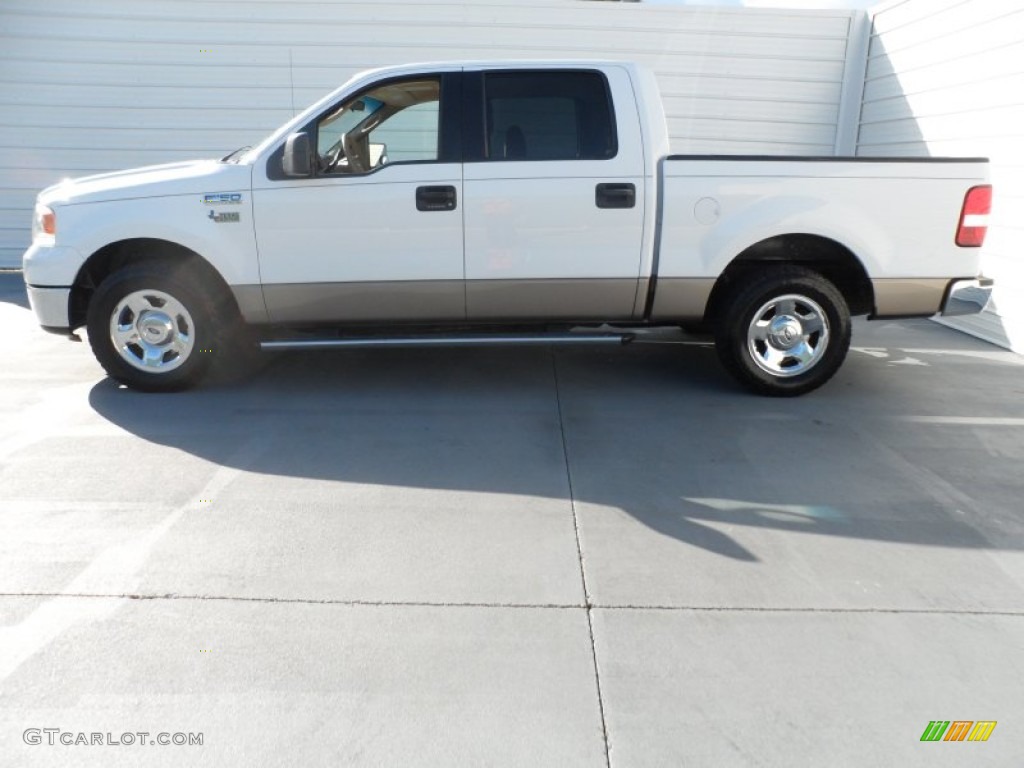 2006 F150 XLT SuperCrew - Oxford White / Tan photo #5