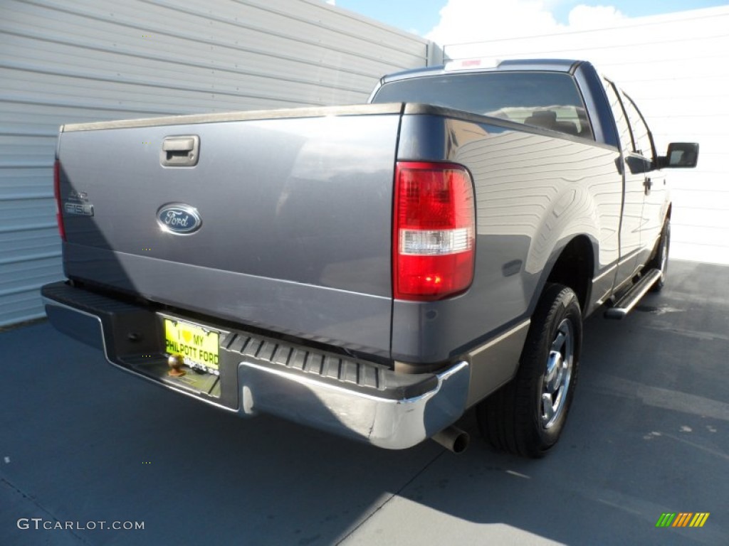 2004 F150 XLT SuperCab - Medium Wedgewood Blue Metallic / Tan photo #3