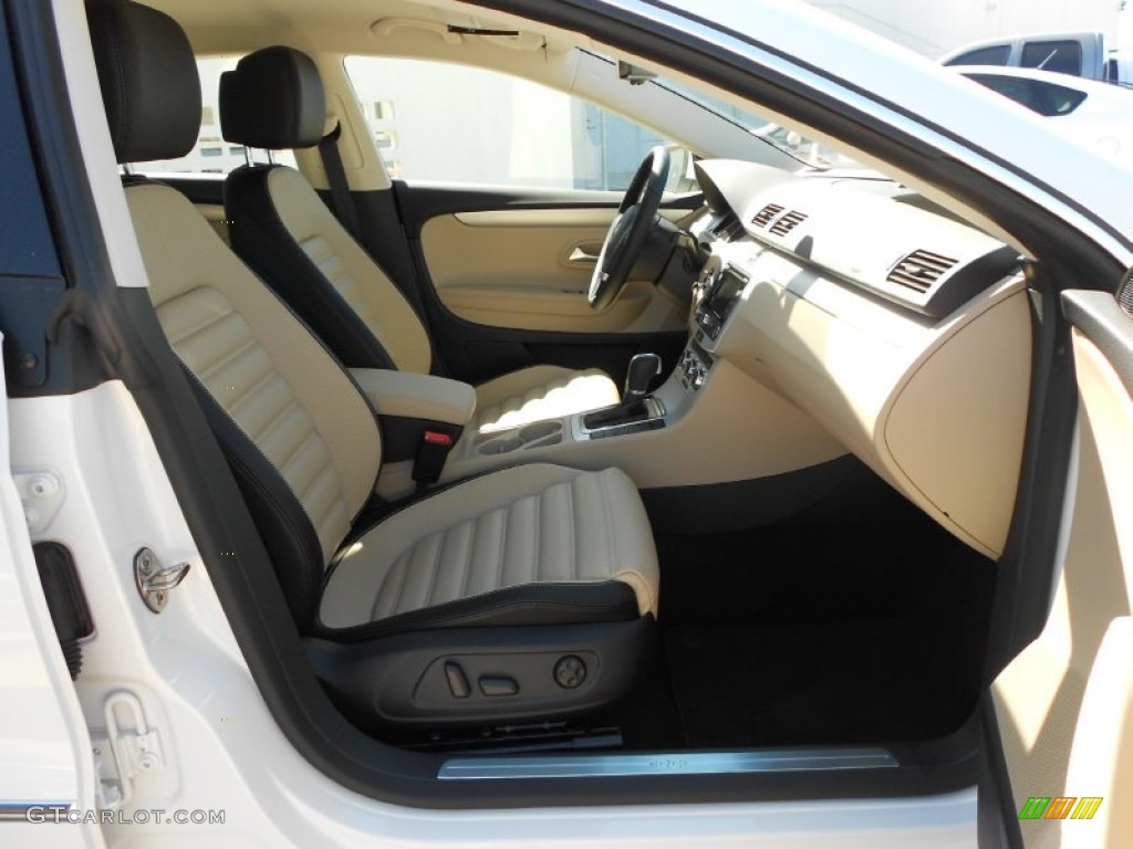 Desert Beige/Black Interior 2013 Volkswagen CC Sport Plus Photo #68120651