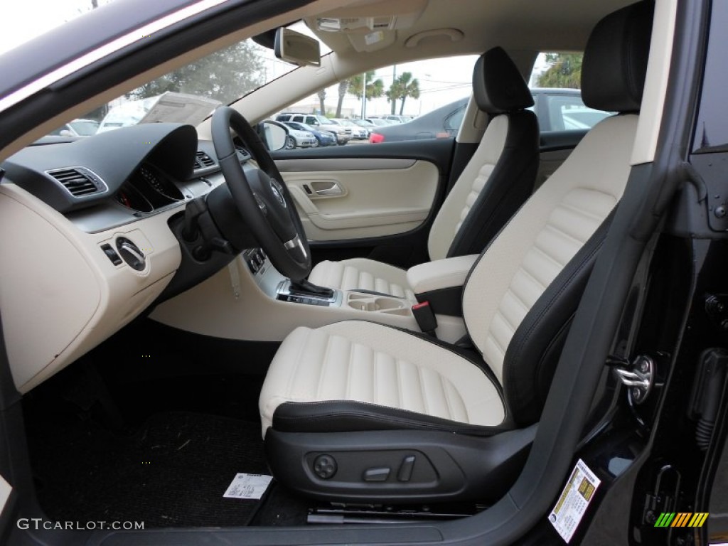 Desert Beige/Black Interior 2013 Volkswagen CC Sport Photo #68121086