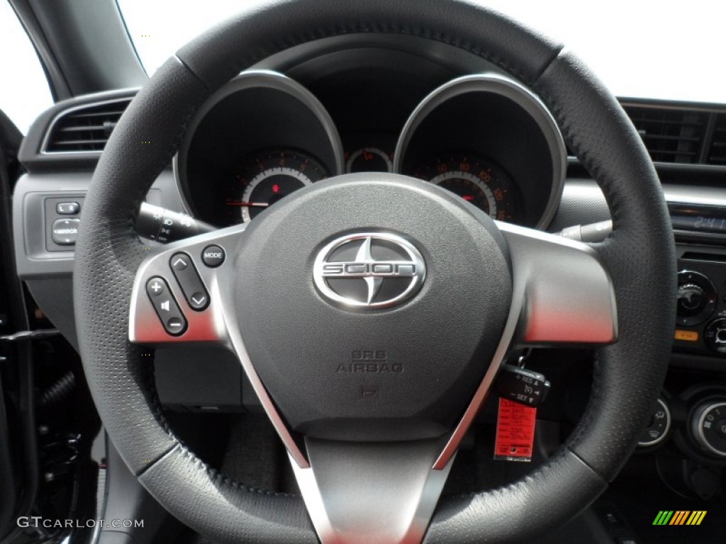 2013 Scion tC Standard tC Model Dark Charcoal Steering Wheel Photo #68121806