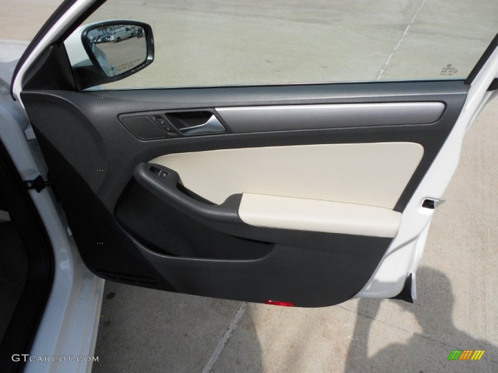 2012 Volkswagen Jetta SEL Sedan Cornsilk Beige Door Panel Photo #68122532