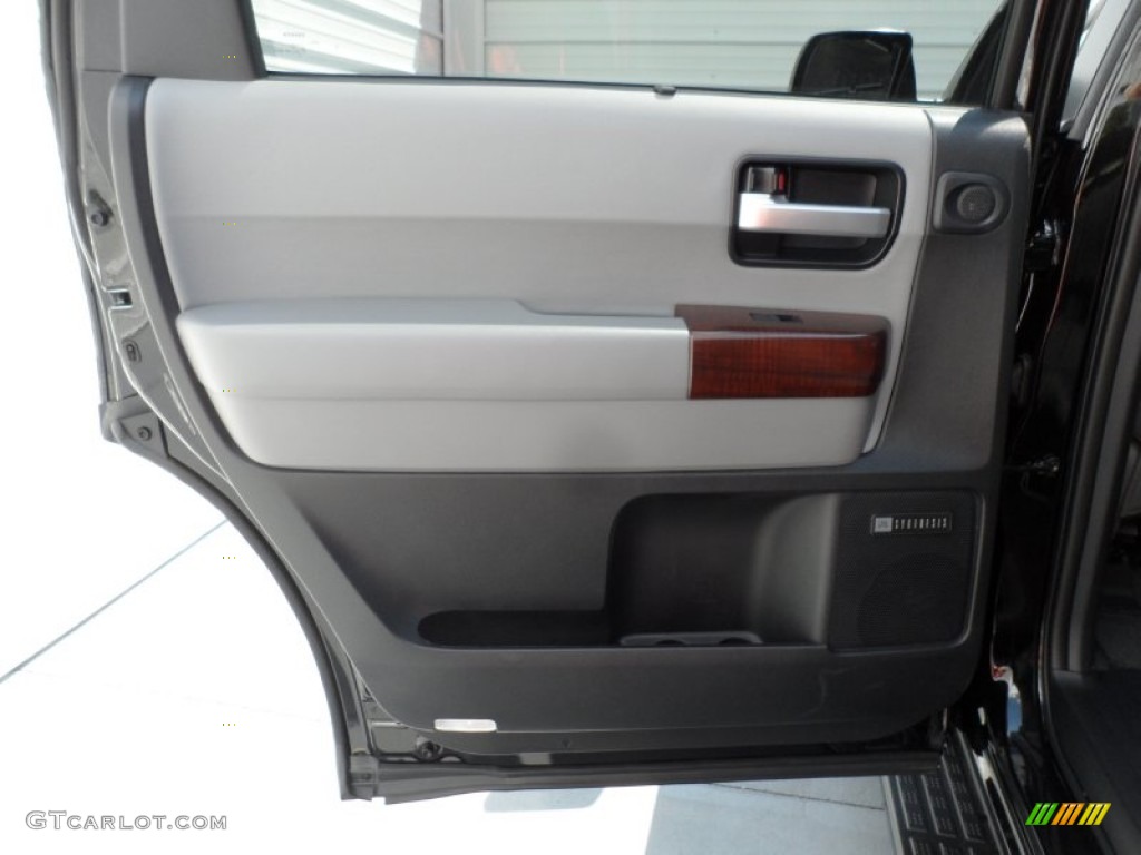 2012 Toyota Sequoia Platinum Graphite Gray Door Panel Photo #68124713
