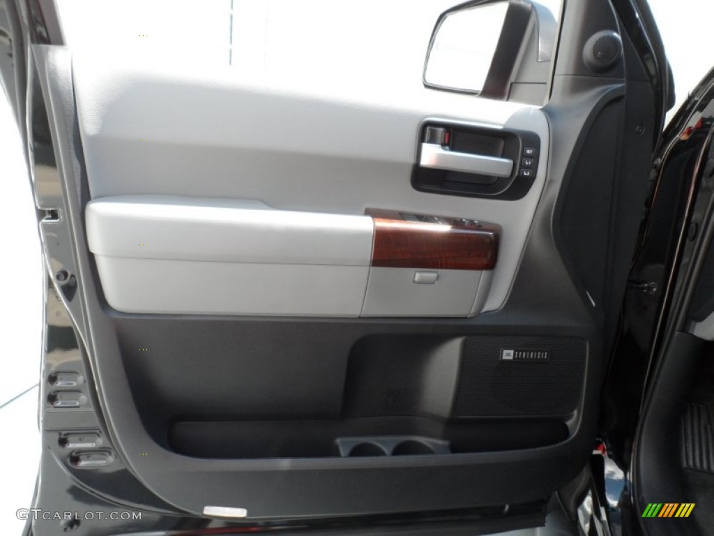 2012 Toyota Sequoia Platinum Graphite Gray Door Panel Photo #68124746