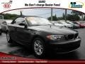 2008 Jet Black BMW 1 Series 128i Convertible  photo #1