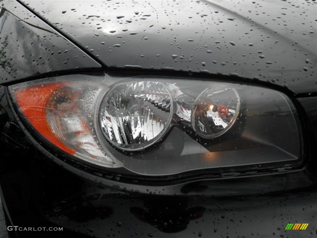 2008 1 Series 128i Convertible - Jet Black / Coral Red photo #3