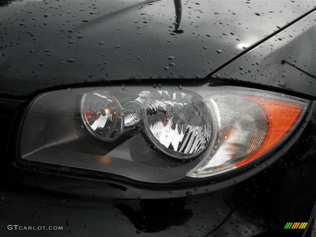 2008 1 Series 128i Convertible - Jet Black / Coral Red photo #7