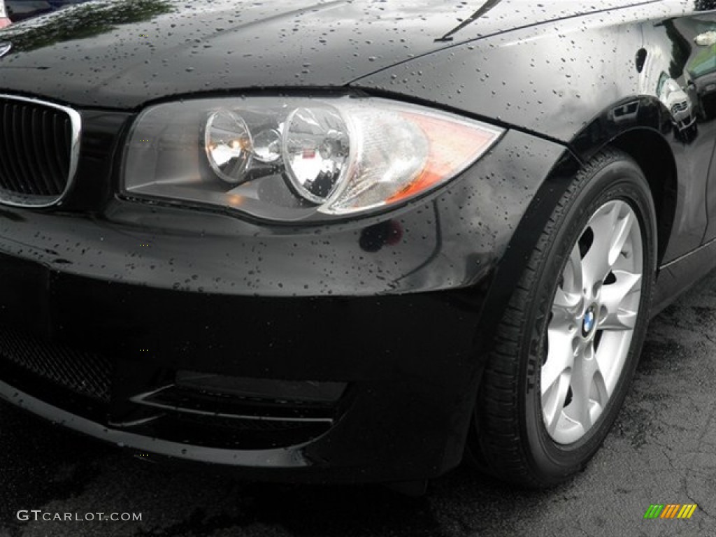 2008 1 Series 128i Convertible - Jet Black / Coral Red photo #8