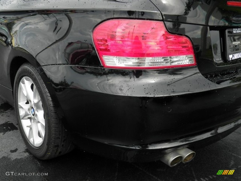 2008 1 Series 128i Convertible - Jet Black / Coral Red photo #12