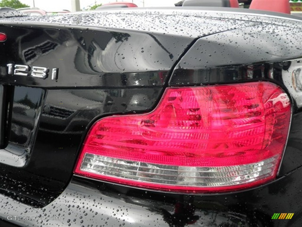 2008 1 Series 128i Convertible - Jet Black / Coral Red photo #16