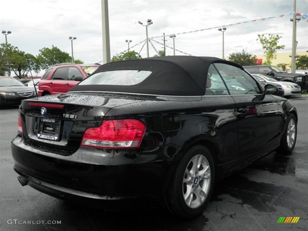 2008 1 Series 128i Convertible - Jet Black / Coral Red photo #18