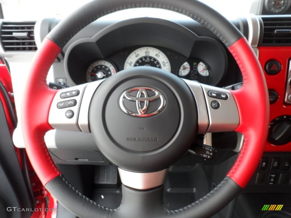 2012 Toyota FJ Cruiser Trail Teams Special Edition 4WD Dark Charcoal Steering Wheel Photo #68126403