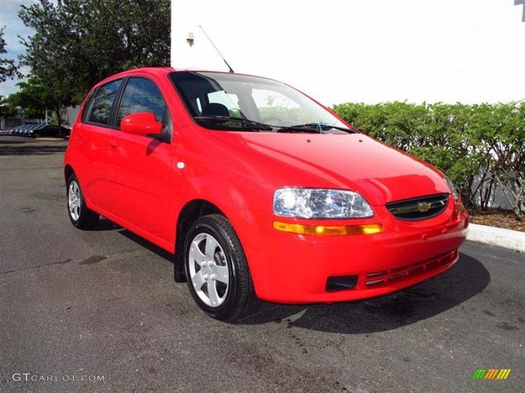 Victory Red 2006 Chevrolet Aveo LS Hatchback Exterior Photo #68126468