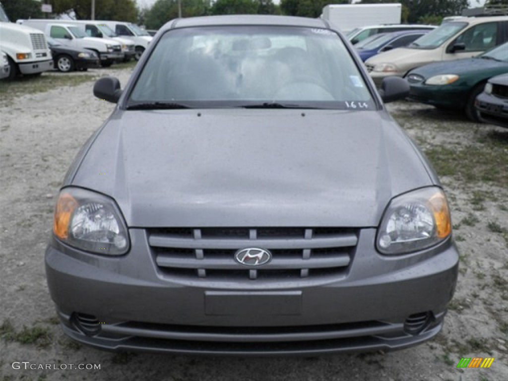 2004 Accent GL Sedan - Stormy Gray / Gray photo #3