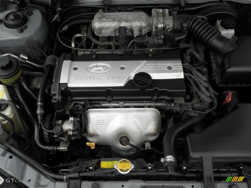 2004 Accent GL Sedan - Stormy Gray / Gray photo #22
