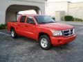 2008 Flame Red Dodge Dakota SLT Crew Cab  photo #7