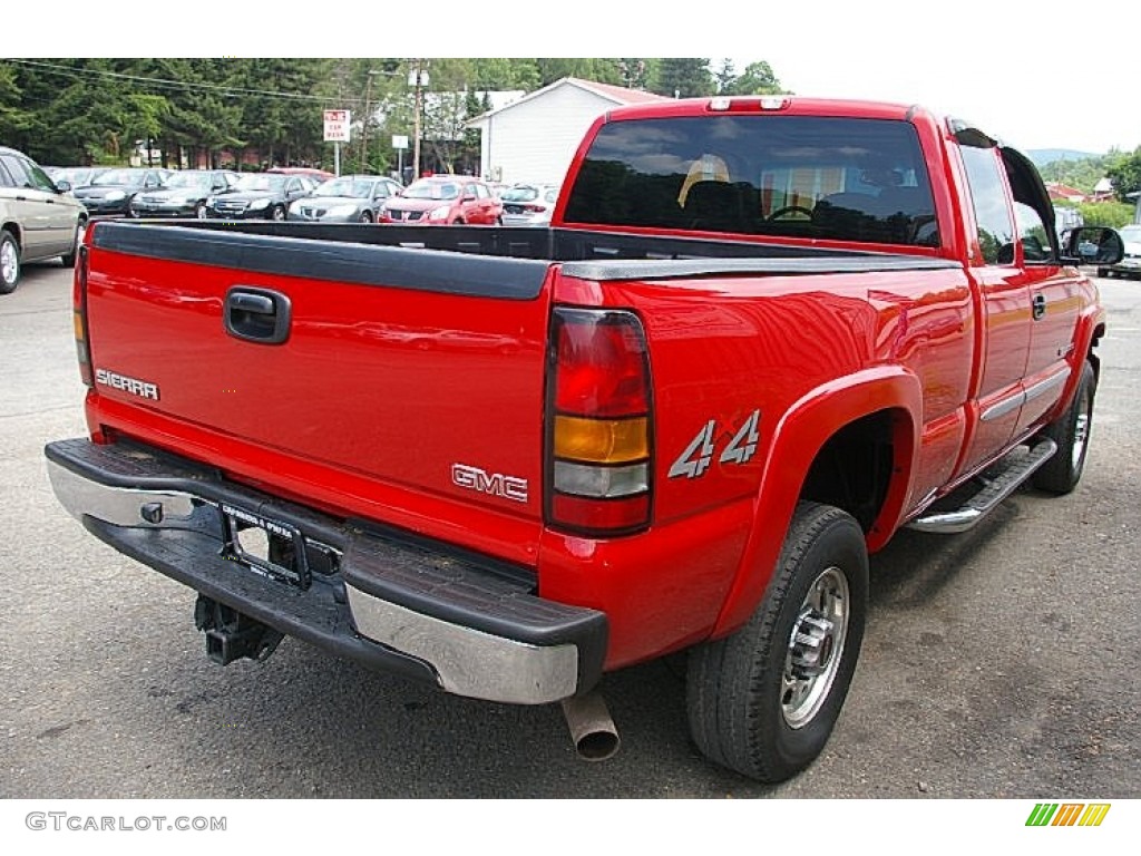 2006 Sierra 2500HD SLT Extended Cab 4x4 - Fire Red / Dark Pewter photo #12