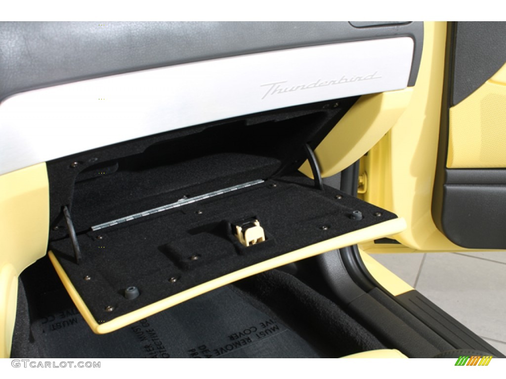 2002 Thunderbird Premium Roadster - Inspiration Yellow / Midnight Black photo #19
