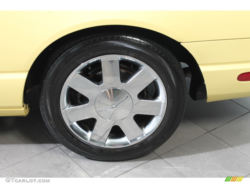 2002 Thunderbird Premium Roadster - Inspiration Yellow / Midnight Black photo #24