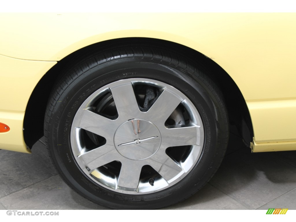 2002 Thunderbird Premium Roadster - Inspiration Yellow / Midnight Black photo #25