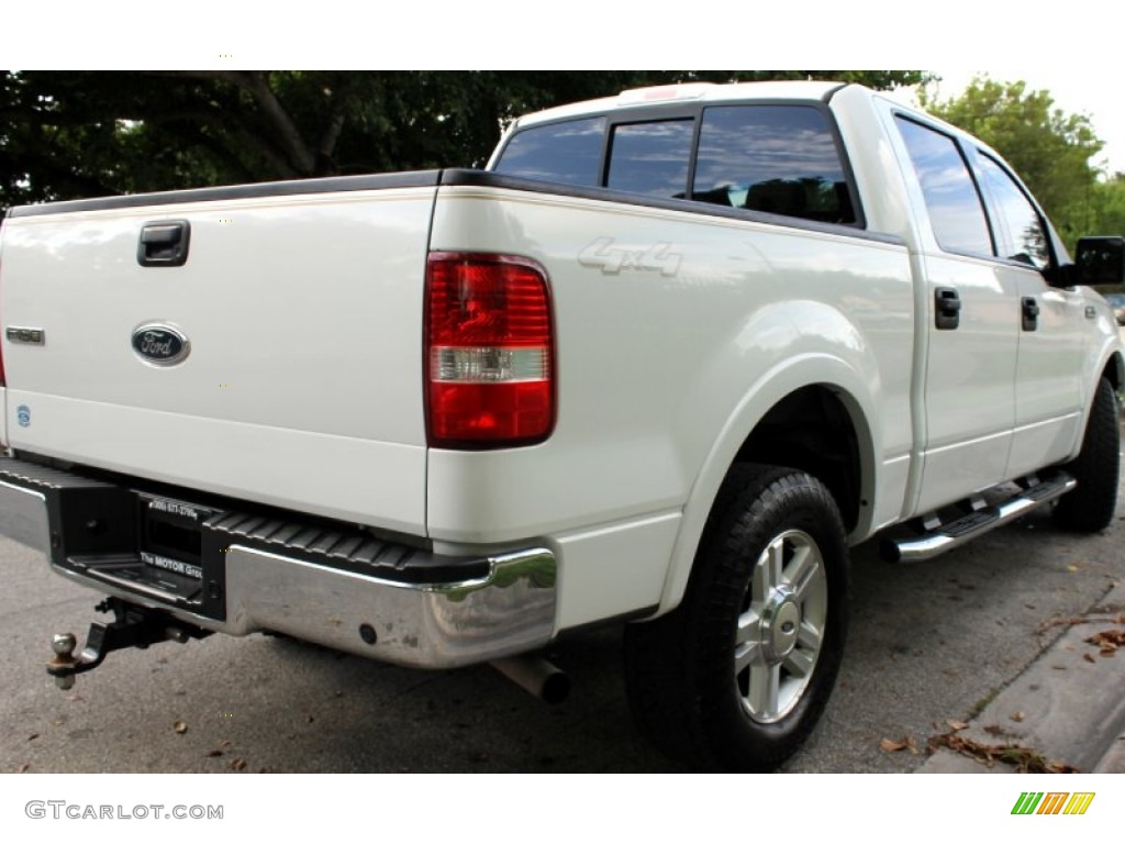 2004 F150 Lariat SuperCrew 4x4 - Oxford White / Tan photo #6