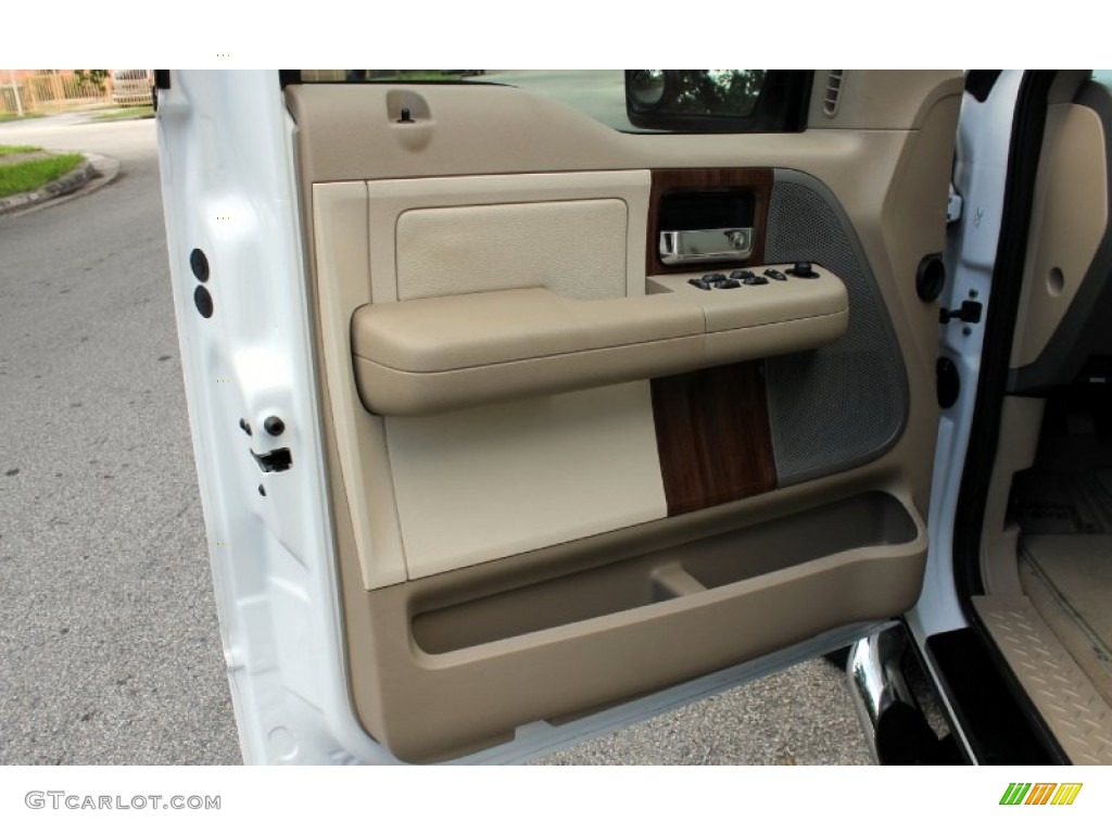 2004 F150 Lariat SuperCrew 4x4 - Oxford White / Tan photo #27