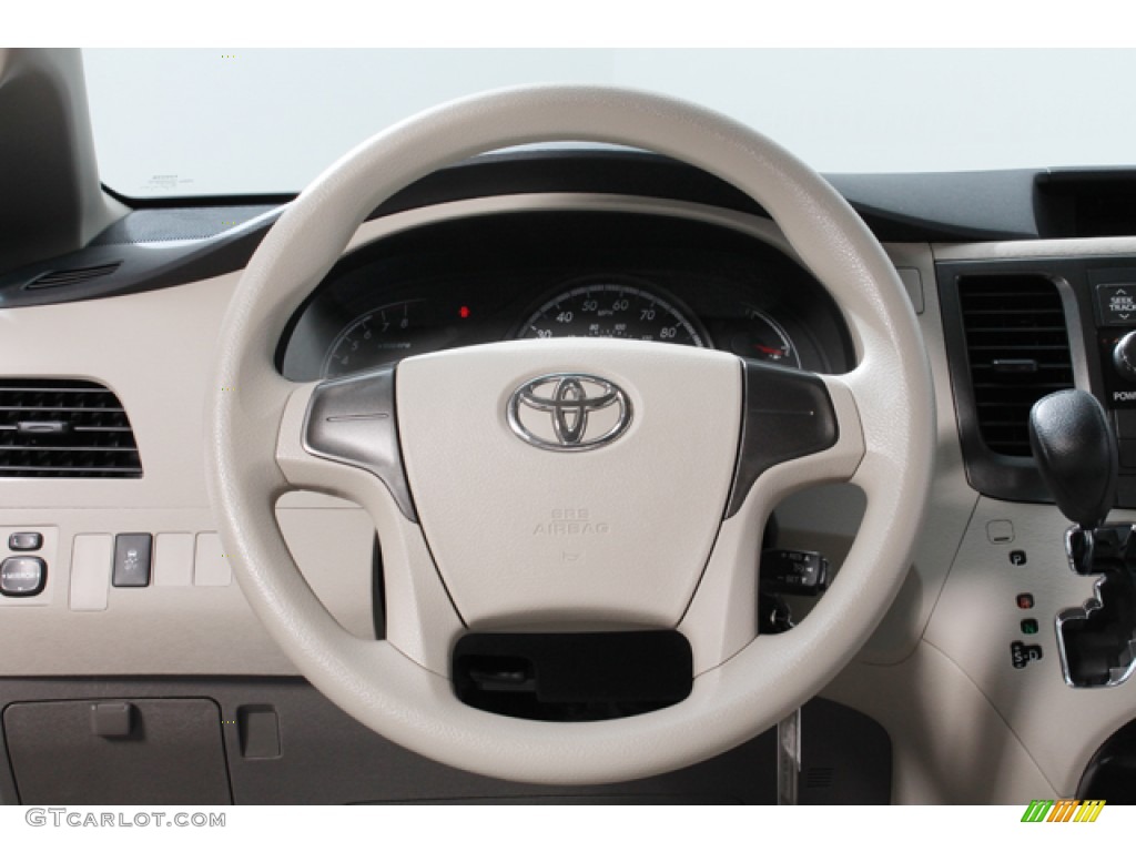 2011 Sienna V6 - Salsa Red Pearl / Light Gray photo #7