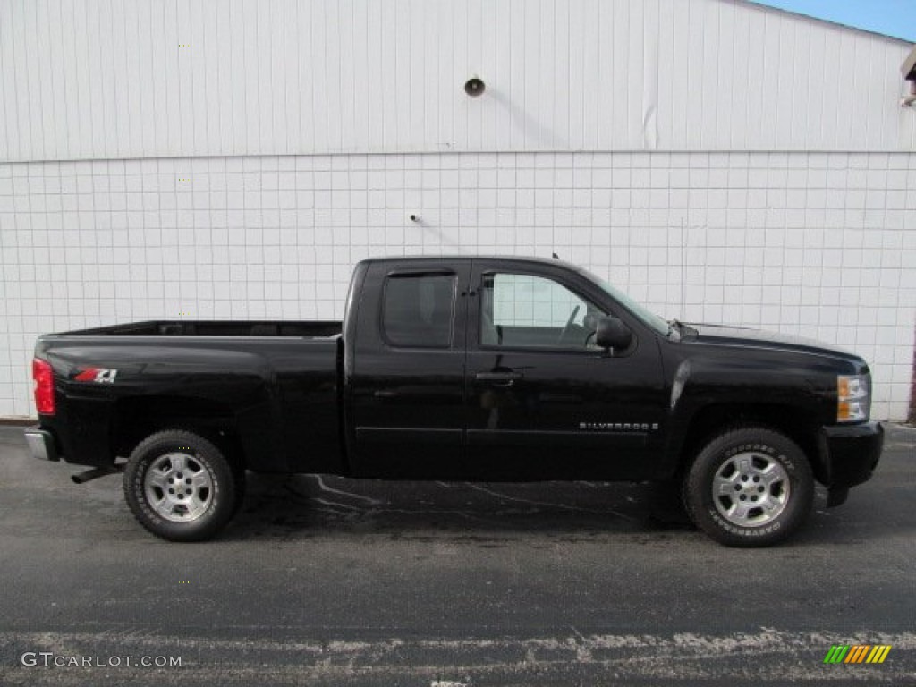 2007 Silverado 1500 LT Z71 Extended Cab 4x4 - Black / Light Titanium/Ebony Black photo #2