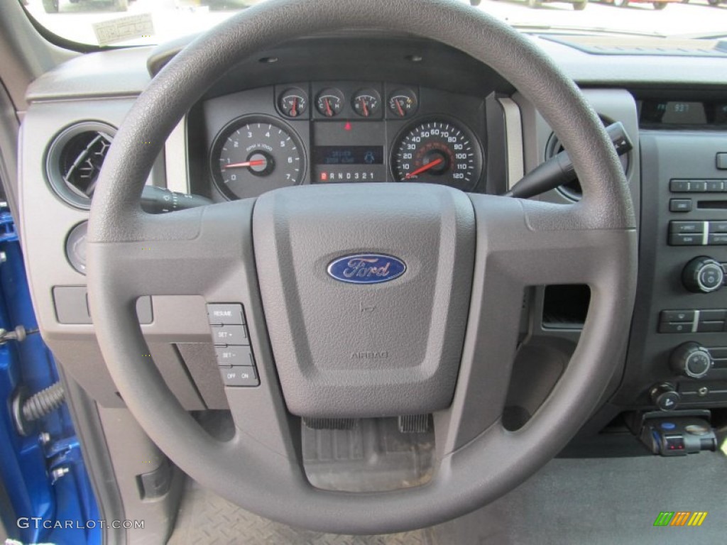 2010 Ford F150 STX SuperCab 4x4 Medium Stone Steering Wheel Photo #68132117