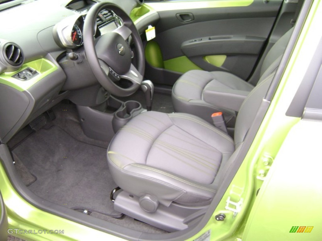 Green/Green Interior 2013 Chevrolet Spark LT Photo #68132355