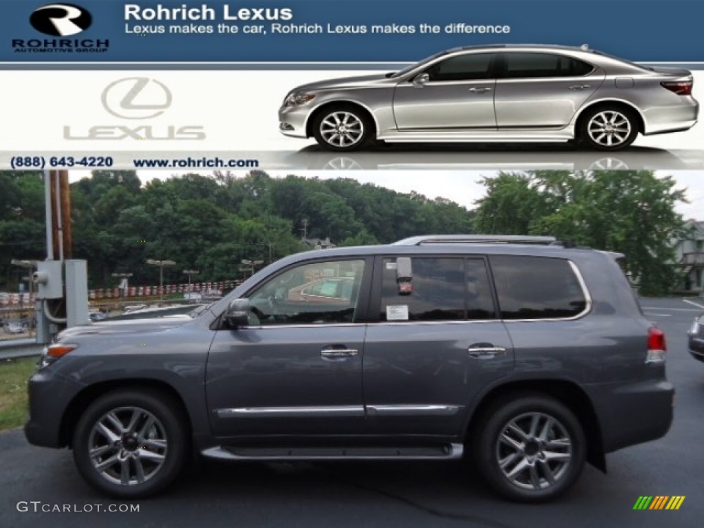 2013 LX 570 - Nebula Gray Pearl / Black/Mahogany Accents photo #1