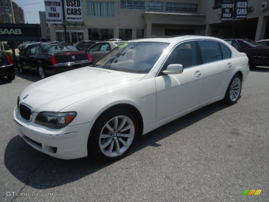 2008 7 Series 750Li Sedan - Alpine White / Natural Brown photo #2