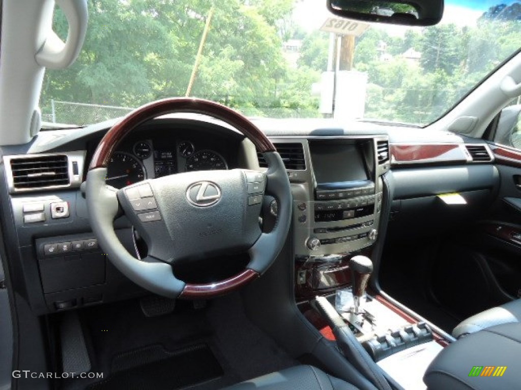 2013 Lexus LX 570 Black/Mahogany Accents Dashboard Photo #68134016