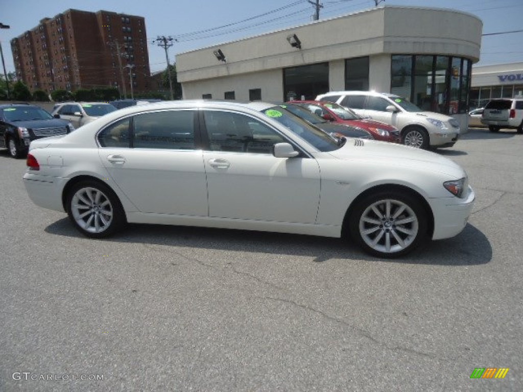 2008 7 Series 750Li Sedan - Alpine White / Natural Brown photo #5