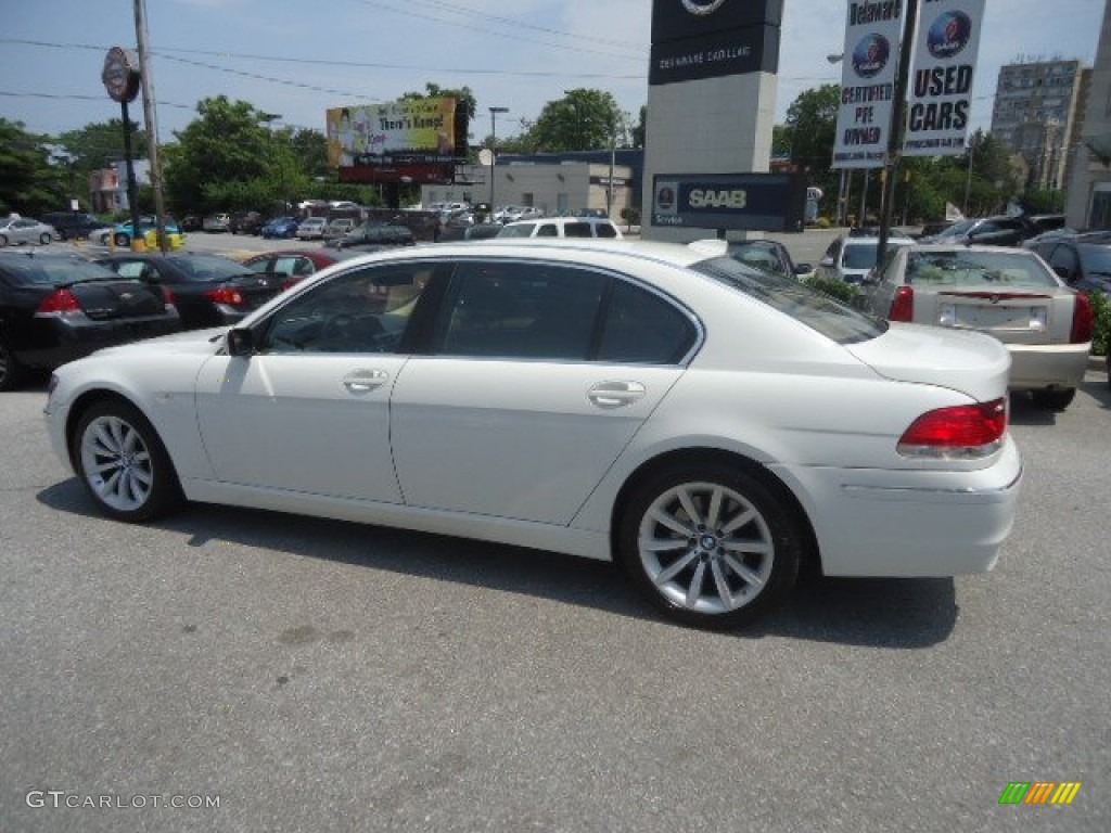 2008 7 Series 750Li Sedan - Alpine White / Natural Brown photo #9