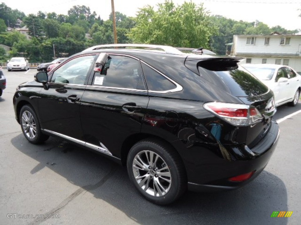 2013 RX 450h AWD - Obsidian Black / Saddle Tan/Espresso Birds Eye Maple photo #2