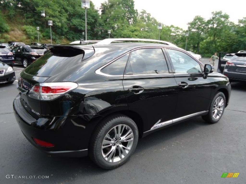 2013 RX 450h AWD - Obsidian Black / Saddle Tan/Espresso Birds Eye Maple photo #4