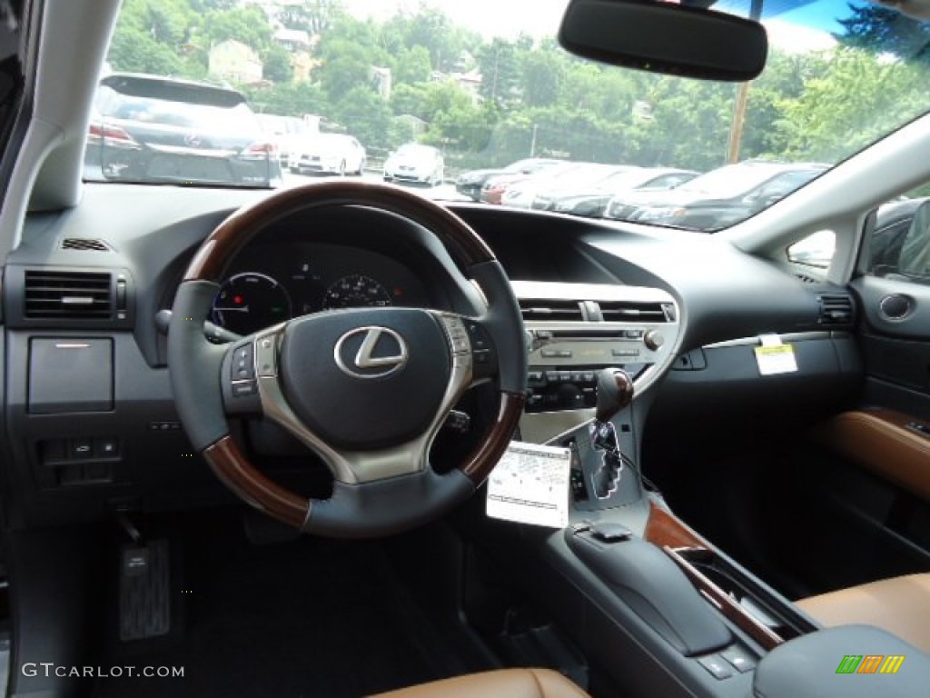 2013 RX 450h AWD - Obsidian Black / Saddle Tan/Espresso Birds Eye Maple photo #11