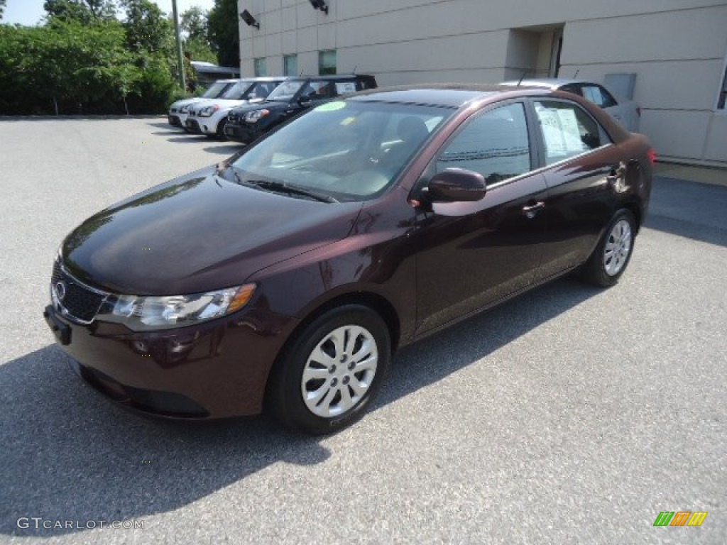 Dark Cherry 2011 Kia Forte EX Exterior Photo #68134514