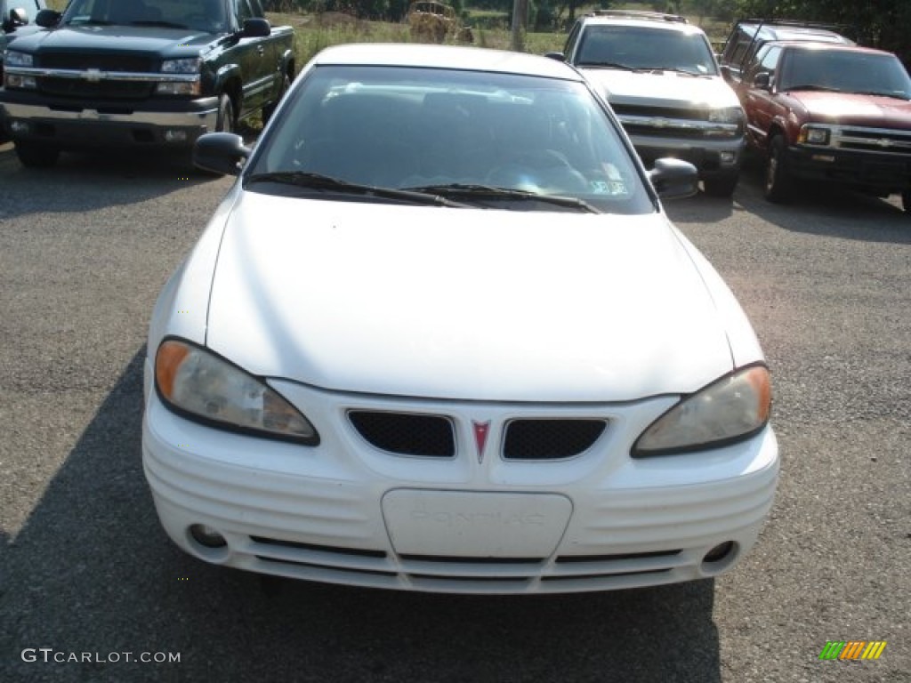 1999 Grand Am SE Sedan - Arctic White / Dark Pewter photo #2