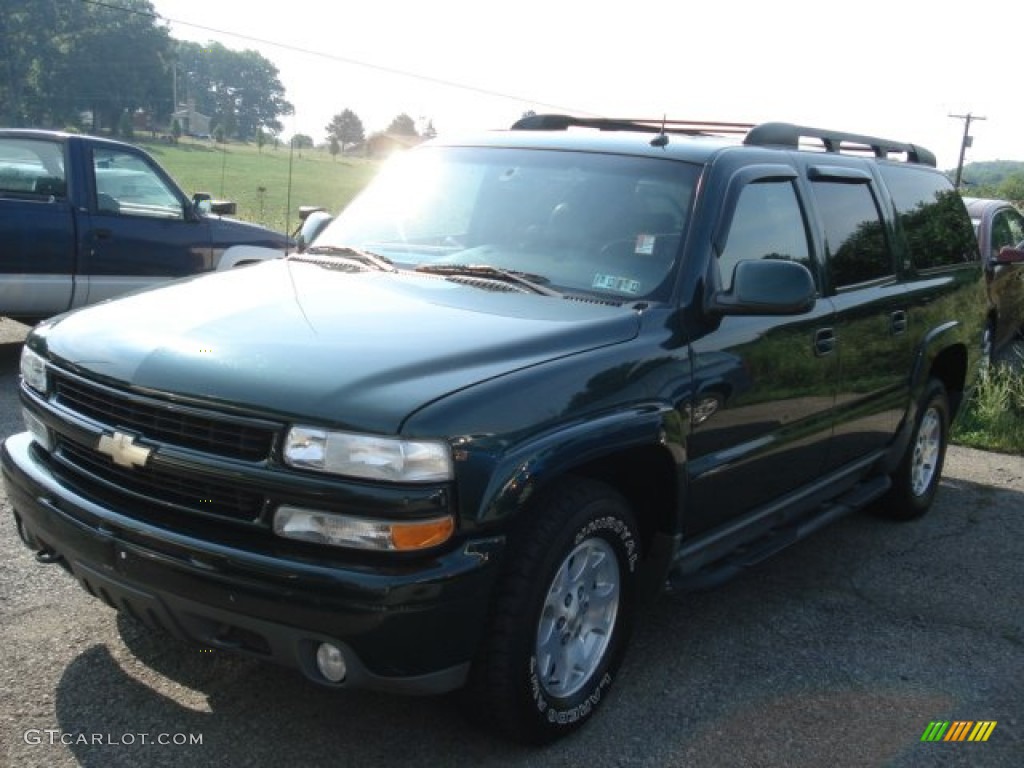 2003 Suburban 1500 Z71 4x4 - Dark Green Metallic / Gray/Dark Charcoal photo #3