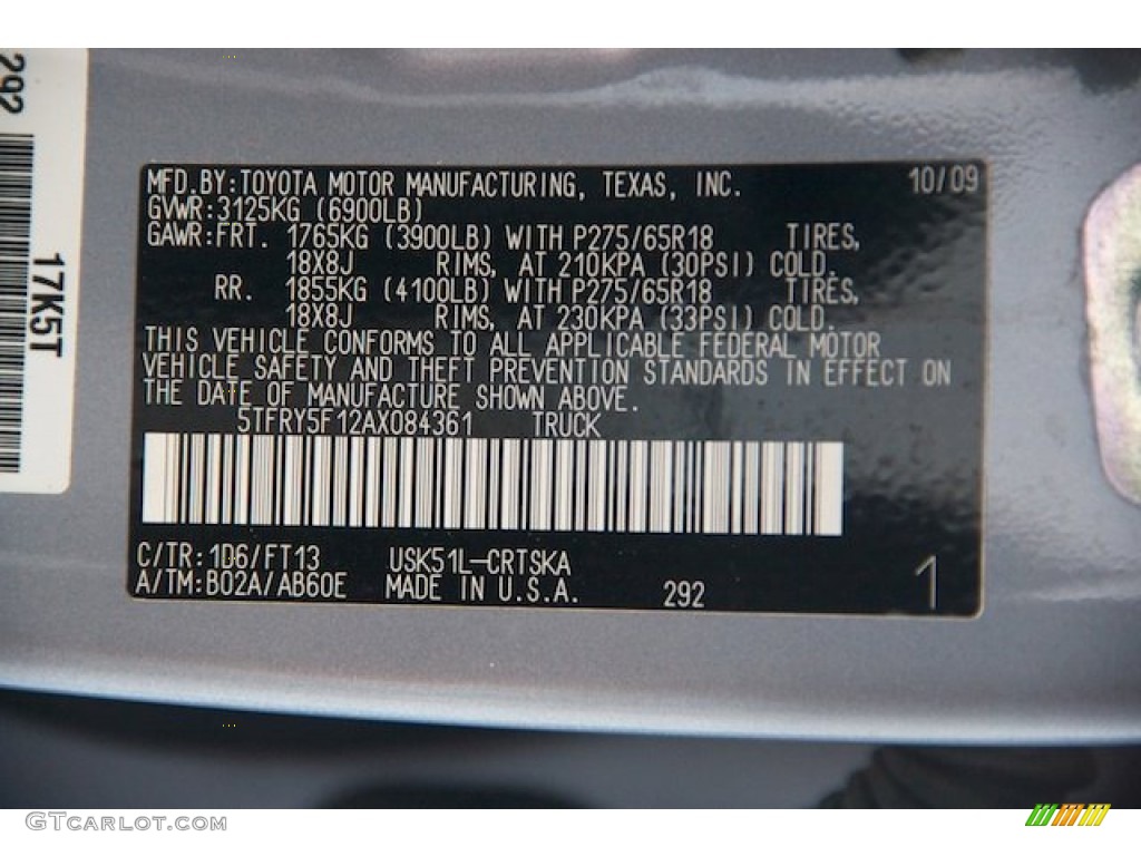 2010 Tundra Double Cab - Silver Sky Metallic / Graphite Gray photo #34