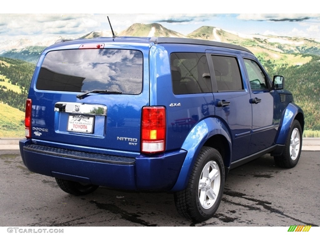 2010 Nitro SXT 4x4 - Deep Water Blue Pearl / Dark Slate Gray/Light Slate Gray photo #3