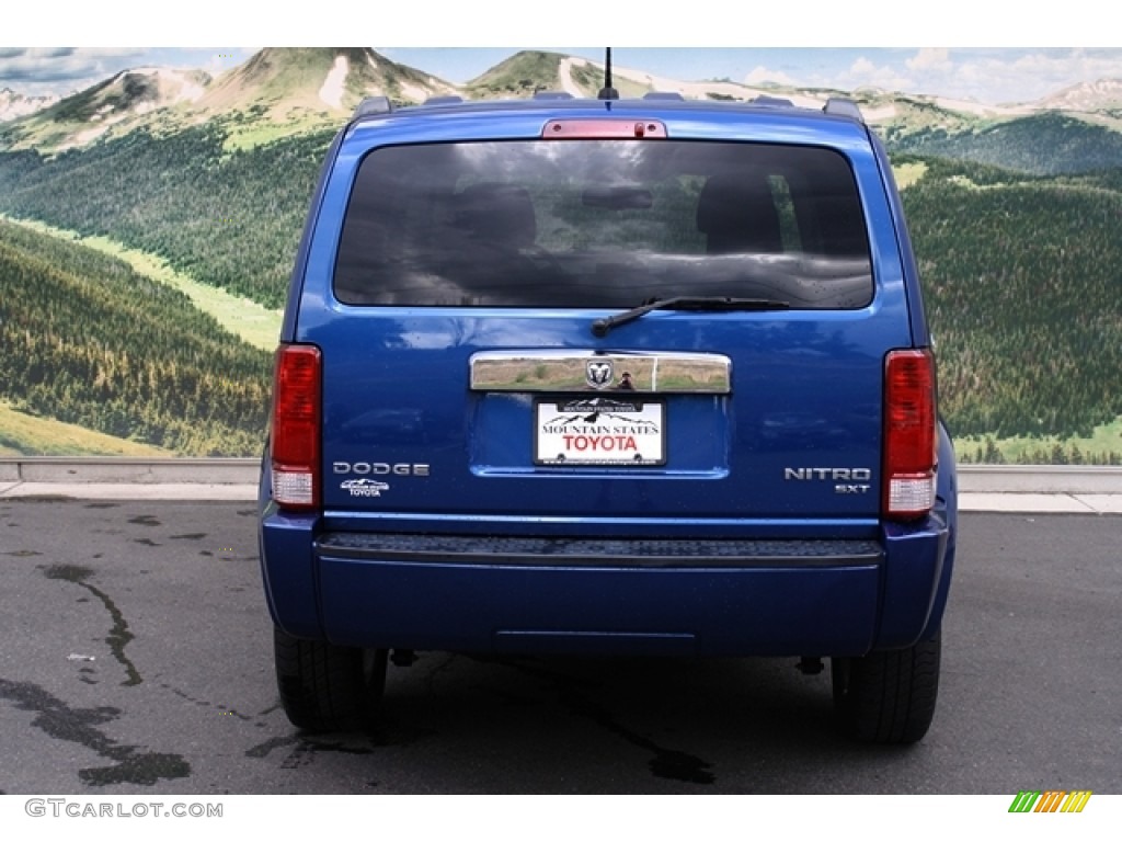 2010 Nitro SXT 4x4 - Deep Water Blue Pearl / Dark Slate Gray/Light Slate Gray photo #8